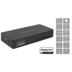 Conceptronic 17 in 1 DisplayLink Docking Station USB 3.2 Gen 2