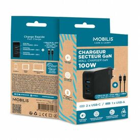 Mobilis / Power adapter / fast, gan / 100 Watt / QC, PD/ | 001365