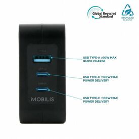 Mobilis / Power adapter / fast, gan / 100 Watt / QC, PD/ | 001365