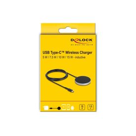 Delock / Wireless charging pad / 15 Watt / 1.25 A / black | 66467