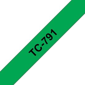 Brother TC791 / 9 mm x black on green / laminated tape / for P-To