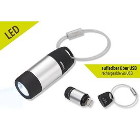 TROIKA ECO CHARGE, Keychain flashlight, Black, Grey, M | TOR40/SI