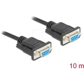 Delock / Serial cable / DB-9 (F) to DB-9 (F) / 10 m / thu | 86604
