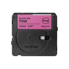 Brother BTAGP31 Black on pink Roll (1.2 cm x 4 m) 1 BTAGP31