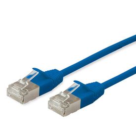 Equip Cat6A F FTP Slim Patch Cable, 0.15m, Blue 606176