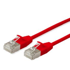 Equip Cat6A F FTP Slim Patch Cable, 0.15m, Red 606178