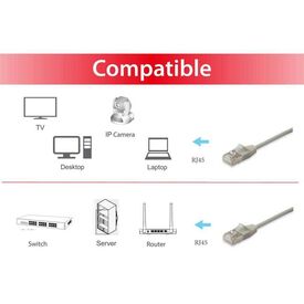 Equip Cat6A F FTP Slim Patch Cable, 1.5m, Beige 606173