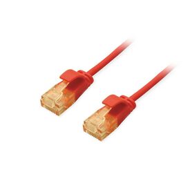 Equip Cat6A U UTP Slim Patch Cable, 0.5m, Red 626202