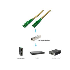 Equip E2000 APC to E2000 APC Fiber Cable, SM, 0.5m 255129