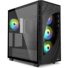 Sharkoon REBEL C80G RGB, Midi Tower, PC, Black, 4044951041152