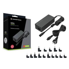 Conceptronic 90W Universal Laptop Charger, 15 Charging Tips incl.