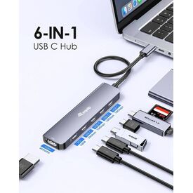 Equip USB-C 6 in 1 Multifunctional Adapter, USB-C Multi Hub. 133499
