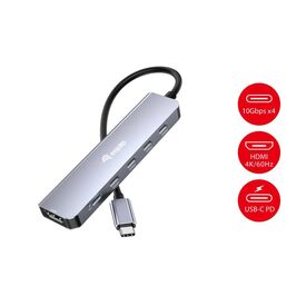 Equip USB-C 6 in 1 Multifunctional Adapter, USB-C Multi Hub. 133499