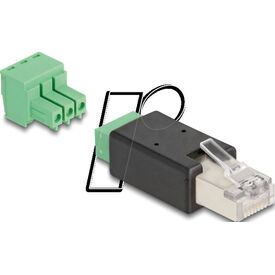 Delock / Network connector / RJ-45 (F) to 3 pin terminal  | 66607