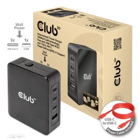 Club 3D CAC-1917 / Power adapter / GaN technology / 140 Watt / 5