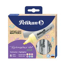 Pelikan Textmarker 490 eco / 6 pc(s) / Multicolour / Chi | 823432