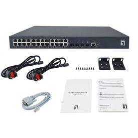 LevelOne 28-Port L3 Lite Managed Gigabit PoE Switch,