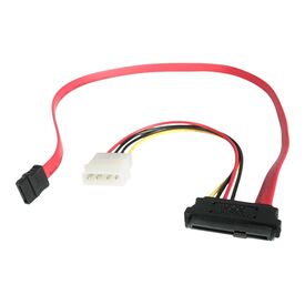 StarTech.com 18in SAS 29 Pin to SATA Cable with LP4 SAS729PW18