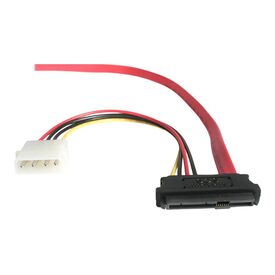 StarTech.com 18in SAS 29 Pin to SATA Cable with LP4 SAS729PW18