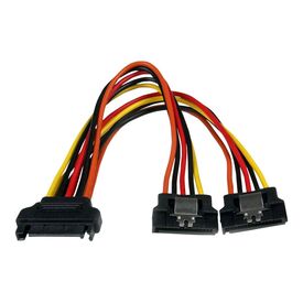 StarTech.com 6in Latching SATA Power Y Splitter Cable PYO2LSATA