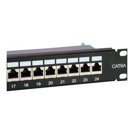 equip Pro Patch panel CAT 6a RJ45 X 24 black 1U 326625