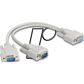 Delock / Serial splitter / DB-9 (F) to DB-9 (M) / 30 cm / | 67160
