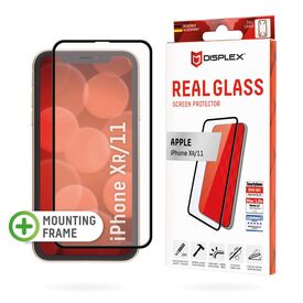 DISPLEX Real Glass Screen protector for iPhone XR 11 Full Cover Glass