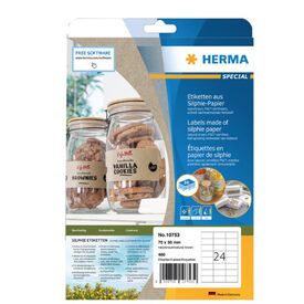 HERMA 10753 / Brown / Rectangle / Permanent / 480 pc(s) / 24 pc(s