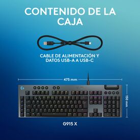 Logitech G G915 X / Keyboard / backlit / USB / QWERT | 920-012943