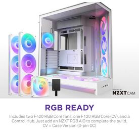NZXT H9 Flow RGB+ / Midi Tower / PC / White / 3x 14 | CM-H92FW-P1