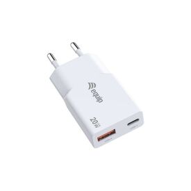 Equip 2-Port 20W GaN Slim USB PD Charger, PPS, USB-C x1, USB-A x1