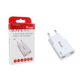 Equip 2-Port 30W GaN Slim USB-C PD Charger, PPS