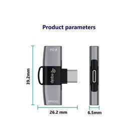 Equip Adapter USBC>2xUSBC 10Gbps PD 100W Alu. Adapter 133479