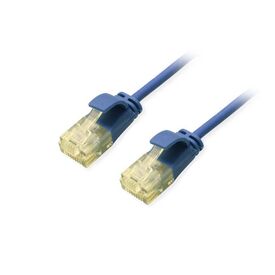 Equip Cat6A U UTP Slim Patch Cable, 0.5m, Blue 626302
