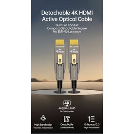 Equip HDMI HS Ethernet 2.0 DA DAOC 4K60Hz grau Cable 119411