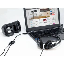 Equip USB-C to Dual 3.5mm Audio DAC Adapter, 133469