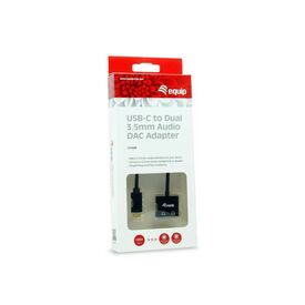 Equip USB-C to Dual 3.5mm Audio DAC Adapter, 133469