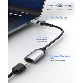 Equip USB to HDMI Adapter, USB-C & USB-A to HDMI Converter