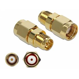 Delock Aerial adapter RPSMA plug to RPSMA 89977