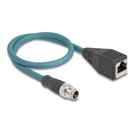 Delock Network adapter cable 8 pin M12X (M) to RJ45 (F) 60071
