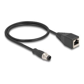 Delock Network cable 4 pin M12 (M) to RJ45 (F) 50 cm 5 60067