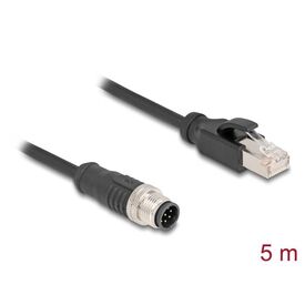 Delock Network cable 8 pin M12 (M) to RJ45 (M) 5 m 6 mm 80811