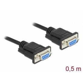 Delock Serial cable DB9 (F) to DB9 (F) 50 cm 86614