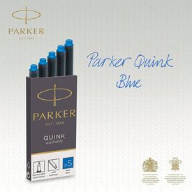 Parker Quink Ink cartridge nonpermanent royal blue 1950207