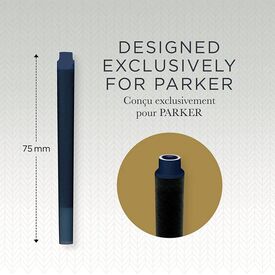 Parker Quink large-capacity ink cartridge, blue-black, 5-pack