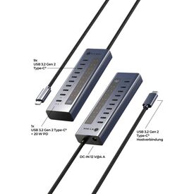 RaidSonic Icy Box IB-HUB1450-C31 10 Port USB-C Hub,