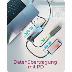 RaidSonic Icy Box IB-HUB1743-CPD 9-in-1 Hub,