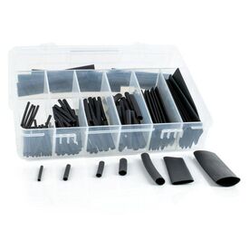 WKK - Heat shrink tubing assortment (Black. 127 pieces) - H-2(Z)