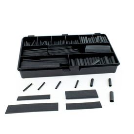 WKK - Heat shrink tubing assortment (Black. 465 pieces) - H-2(Z)