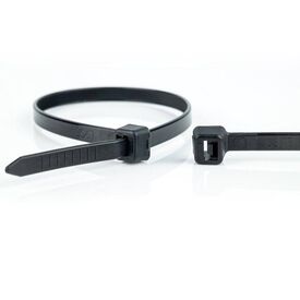 WKK - Plastic cable ties  Black (UV-resistant) - 200x3,6mm - 100 pieces